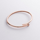 Золотий браслет "Цвях" з фіанітами б05819 от ювелирного магазина Оникс - 2