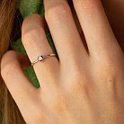 Помолвочное кольцо с черным бриллиантом (белое золото) 236401122 от ювелирного магазина Оникс - 3