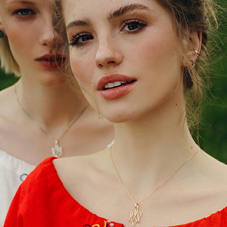 Золотий кулон "Герб України - Тризуб" п03686 від ювелірного магазину Онікс - 12