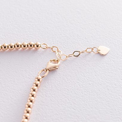 Браслет "Кульки" в жовтому золоті (фіаніти) б04652 №3