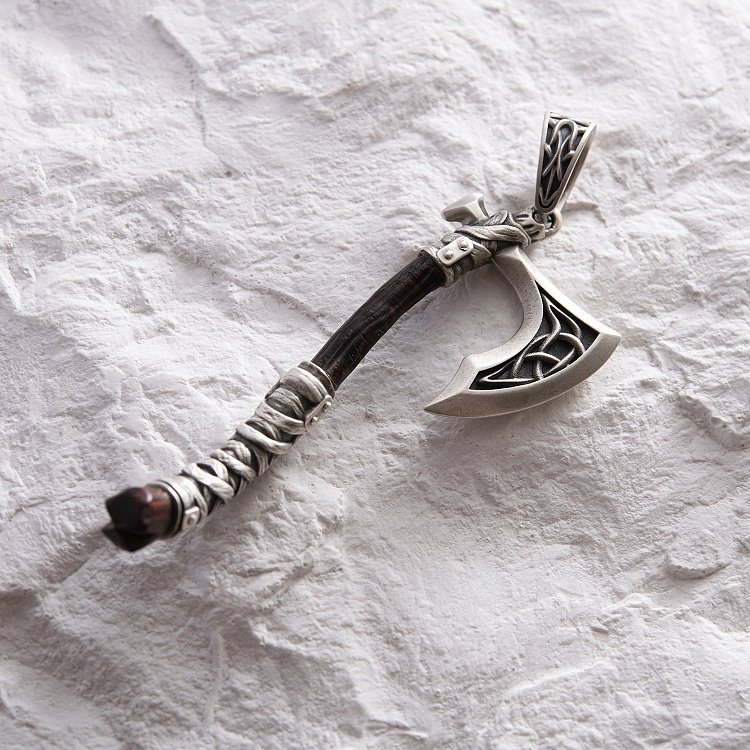 Серебряный кулон "Секира Перуна" с эбеном 1124 от ювелирного магазина Оникс - 6