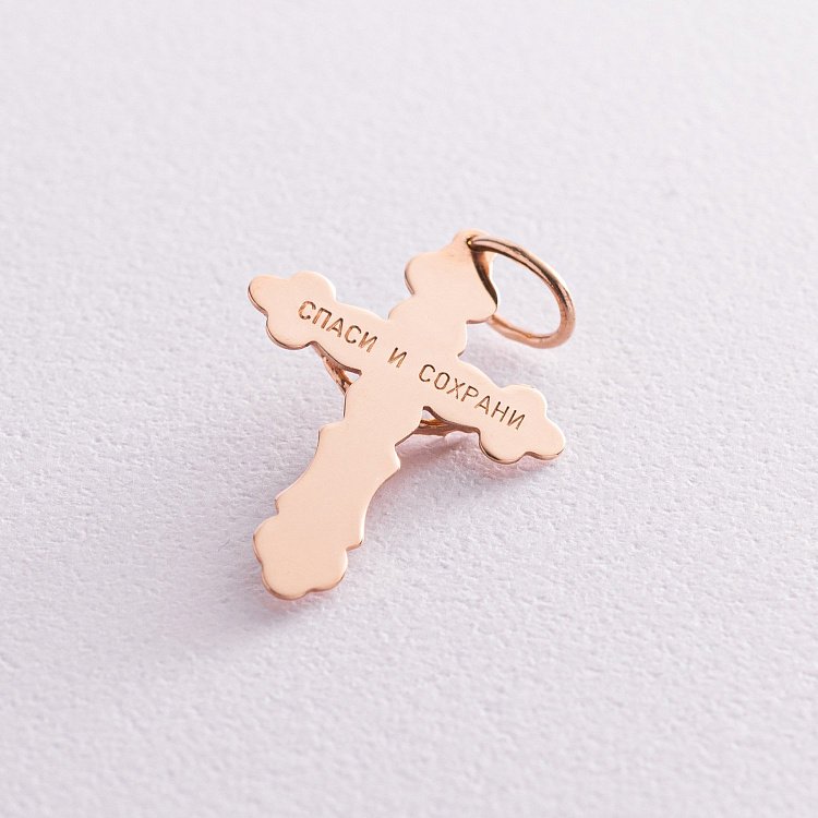 Золотой православный крестик п02339 от ювелирного магазина Оникс - 2