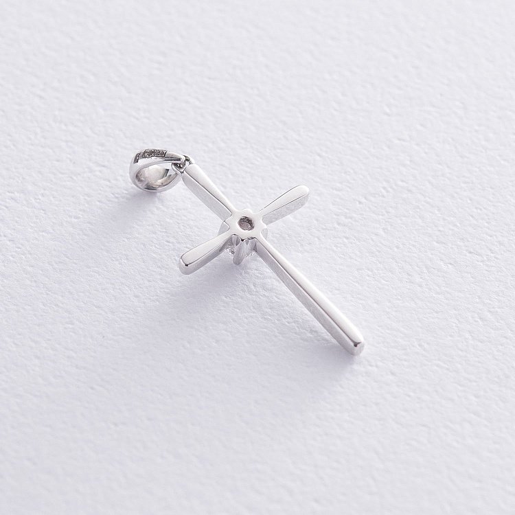 Золотой крестик с бриллиантом пб0230ri от ювелирного магазина Оникс - 2