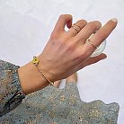 Жорсткий золотий браслет "Сердечко" б02775 от ювелирного магазина Оникс - 1