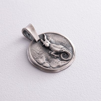 Серебряный кулон "Знак зодиака Козерог" 133221козеріг №10