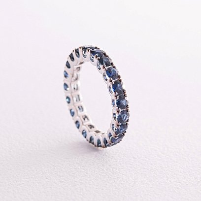 Золота каблучка з сапфірами кб0441gl