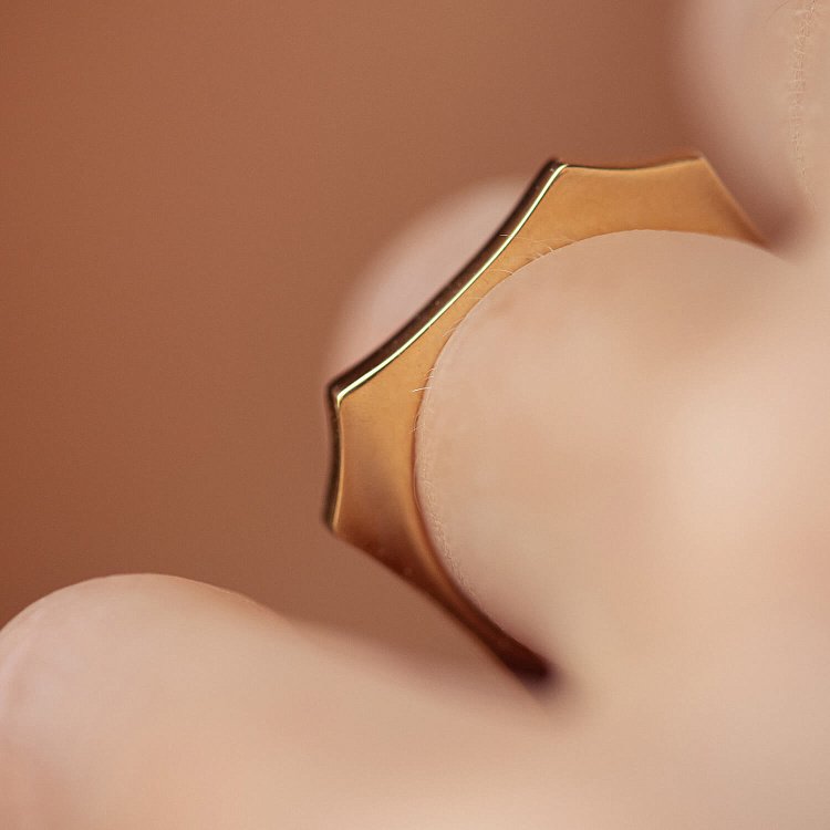 Кольцо "Астрид" в желтом золоте к07591 от ювелирного магазина Оникс - 2