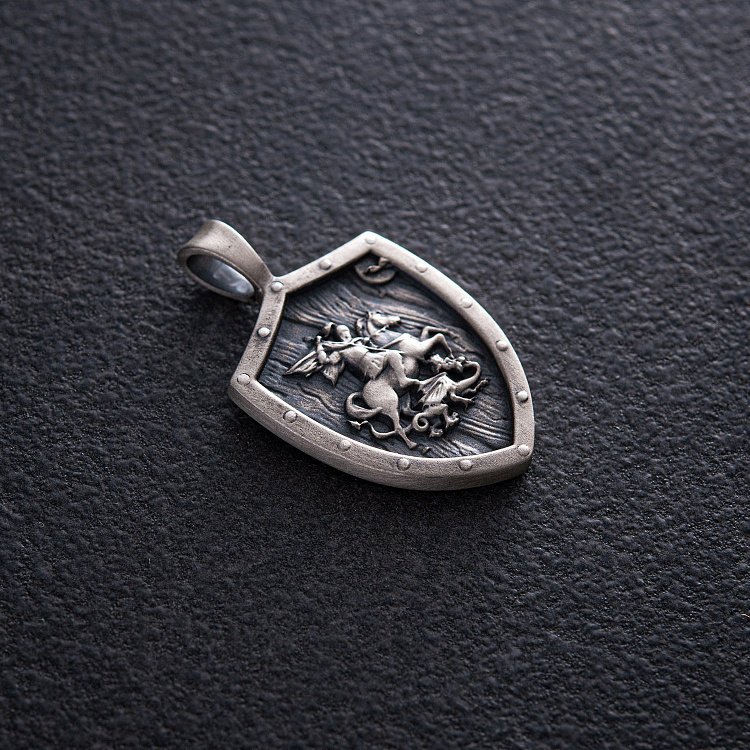 Серебряный кулон "Георгий Победоносец" 133208 от ювелирного магазина Оникс - 2