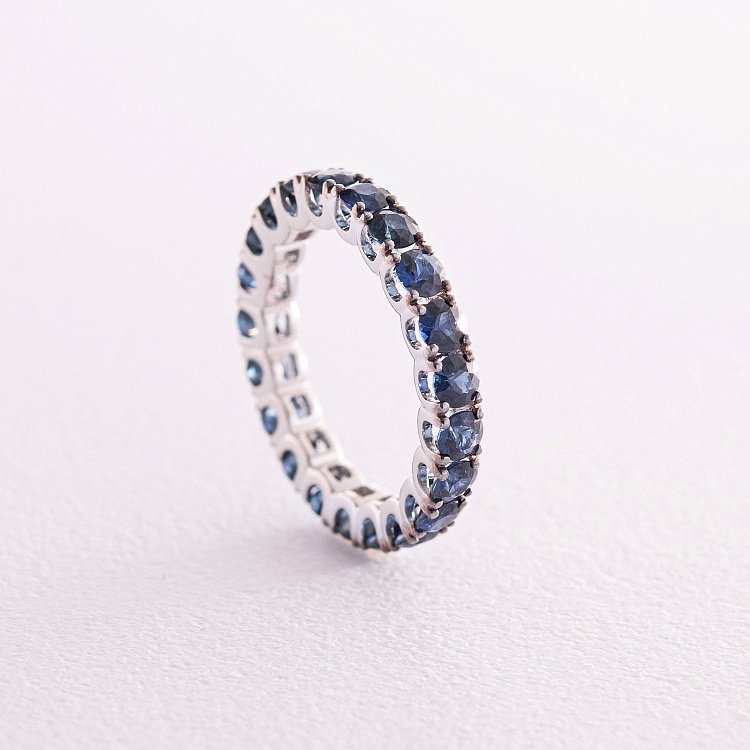 Золота каблучка з сапфірами кб0441gl від ювелірного магазину Онікс