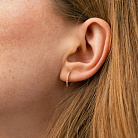 Золотые серьги с фианитами с09070 от ювелирного магазина Оникс - 3