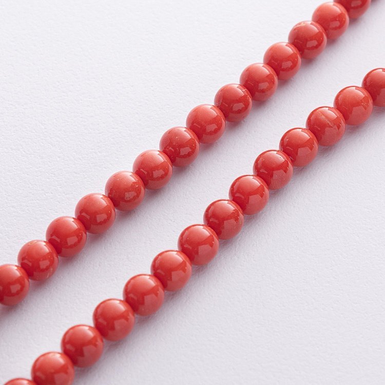 Бусы из коралла (золотая застежка) бус016к от ювелирного магазина Оникс - 5