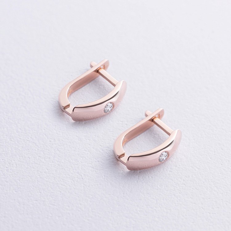 Золотые серьги с бриллиантами 312452421 от ювелирного магазина Оникс - 2