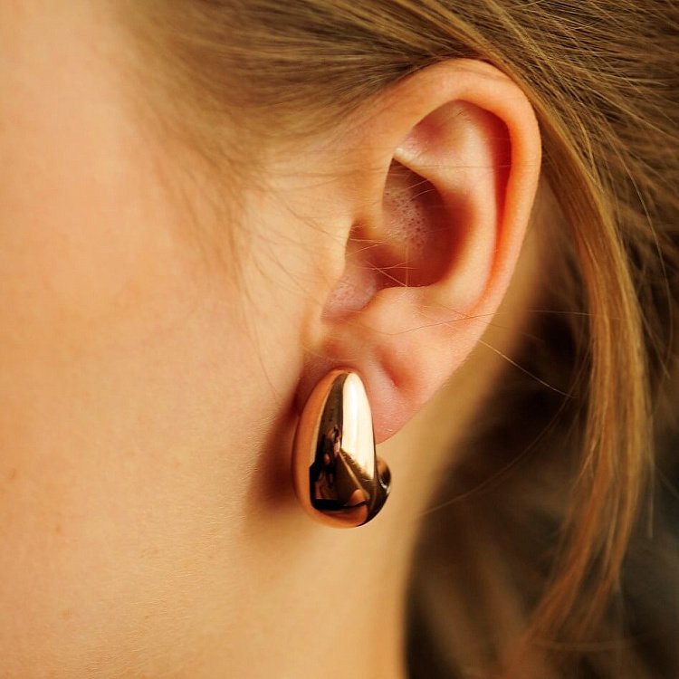 Серебряные женские сережки с позолотой 12393 от ювелирного магазина Оникс - 3