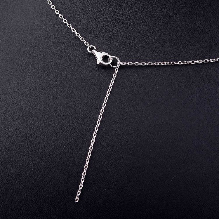 Срібне кольє з фіанітами 18301 - 2 Срібне кольє з фіанітами 18301 від ювелірного магазину Онікс - 2