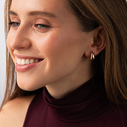 Сережки - пусети "Megan" в червоному золоті  с09518 №2