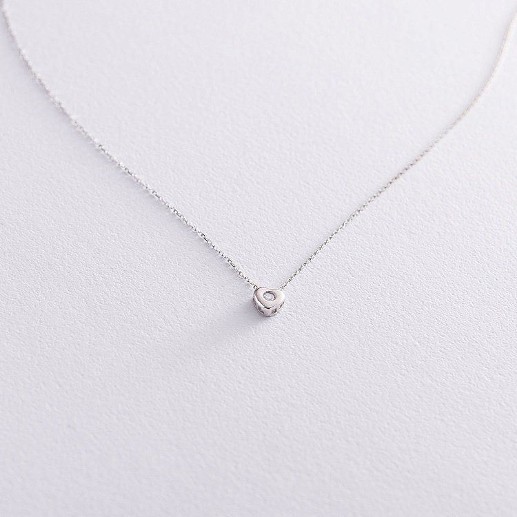 Золоте кольє "Сердечко з фіанітом" кол01621 від ювелірного магазину Онікс - 1