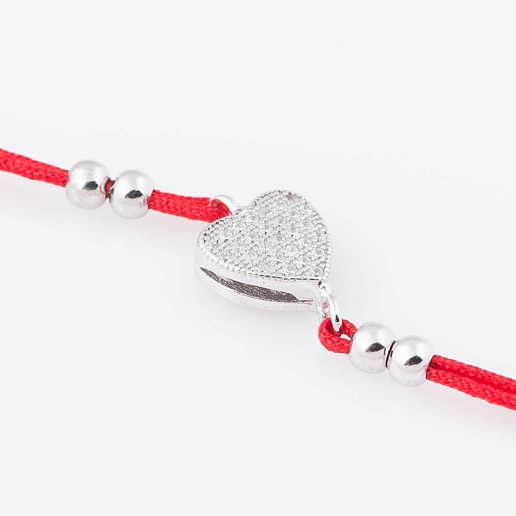 Браслет з червоною ниткою і сердечком 141162 від ювелірного магазину Онікс - 1