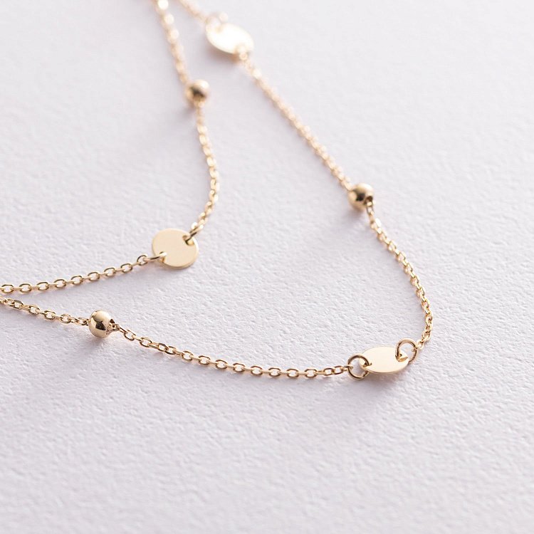 Кольє з монетками в жовтому золоті 860402М від ювелірного магазину Онікс - 3