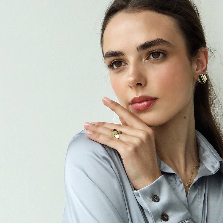 Серьги "Совершенство" в желтом золоте 470085М от ювелирного магазина Оникс - 5