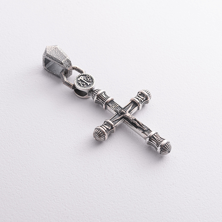 Серебряный крест "Распятие. Спаси и Сохрани" (на укр. языке) 1759 от ювелирного магазина Оникс - 3