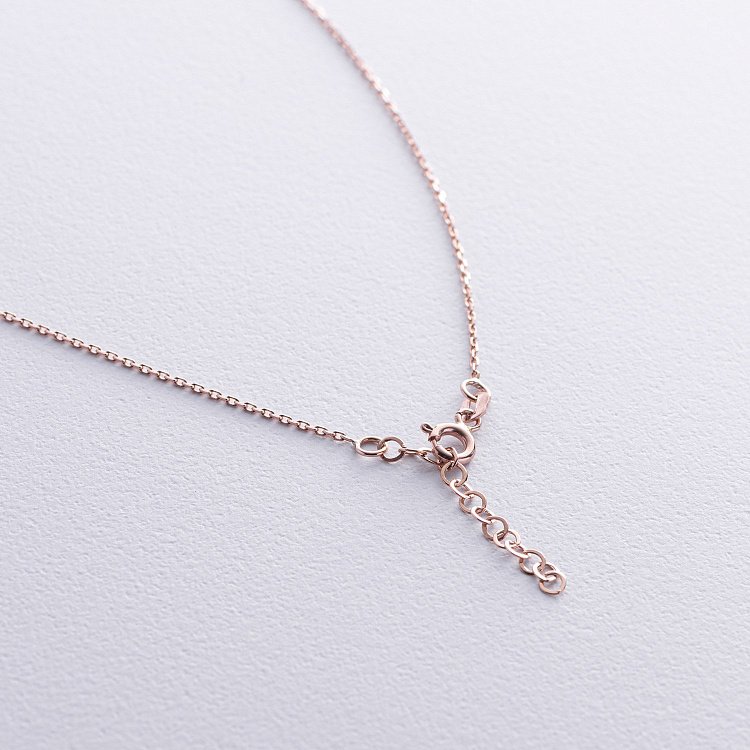 Золоте кольє з одним каменем (діамант) колб0113di від ювелірного магазину Онікс - 4