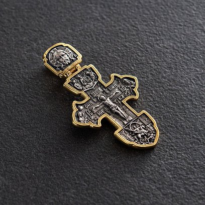 Срібний хрест (чорніння, позолота) 132729 №2