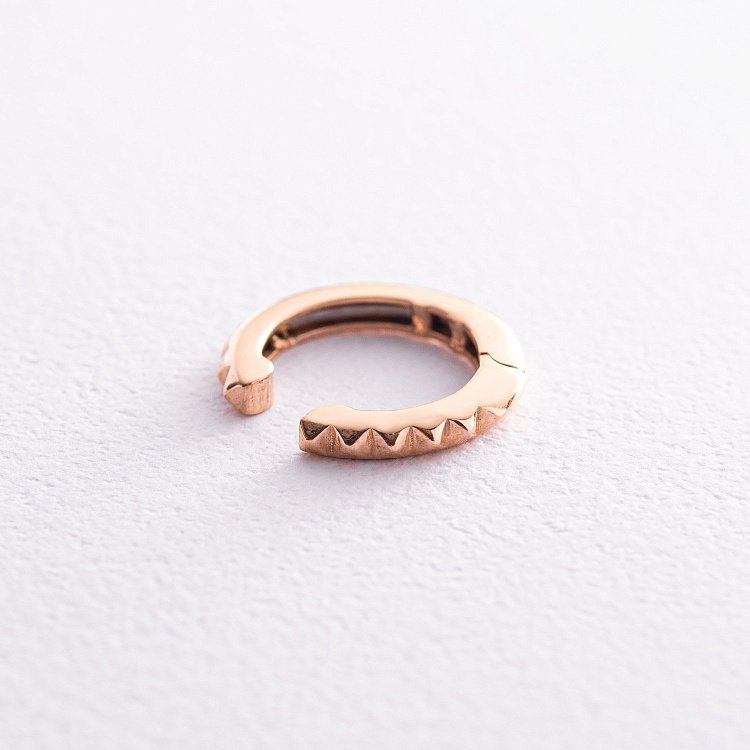 Сережка - каффа в червоному золоті с07973 від ювелірного магазину Онікс - 2