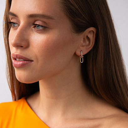 Сережки "Фантазія" в червоному золоті (mini) с09516 №2