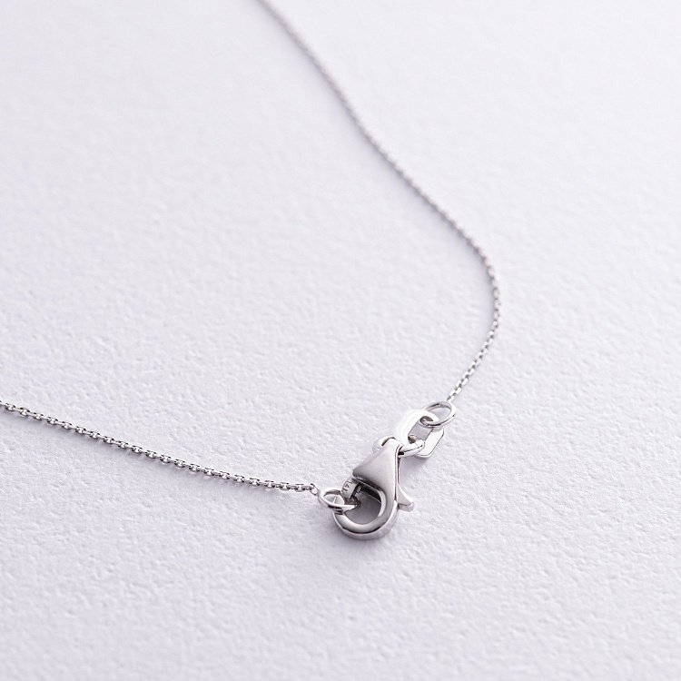 Золоте кольє з одним каменем (діамант)колб0105z від ювелірного магазину Онікс - 5