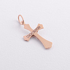 Золотий хрестик "Розп'яття. Спаси і Збережи" 2816200 от ювелирного магазина Оникс - 1