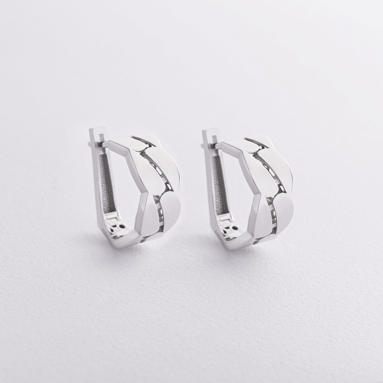 Серьги "Merry" в белом золоте с09424 от ювелирного магазина Оникс