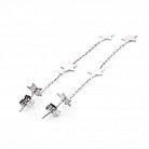 Срібні сережки "Зірочки" 122143 от ювелирного магазина Оникс - 3