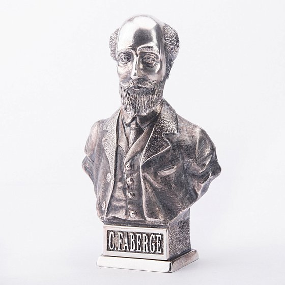 Серебряная фигура "Бюст Карла Фаберже", ручная работа 23401 №5