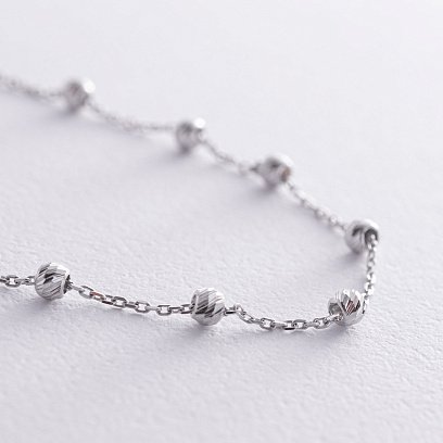 Браслет "Шарики" в белом золоте б05214 №5