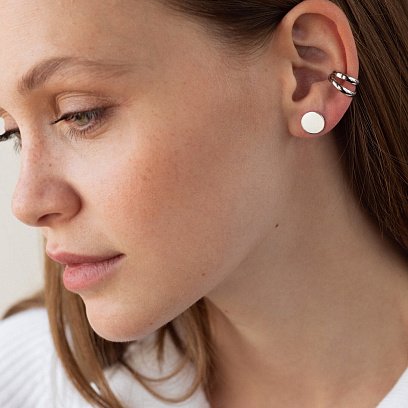 Срібна сережка - каффа 123297 №5