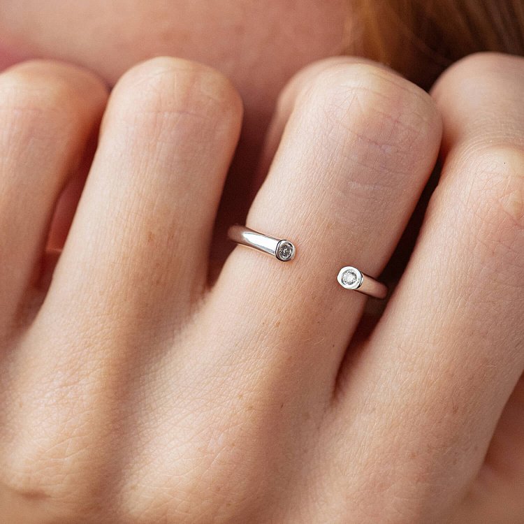 Кольцо "Джолин" в белом золоте (фианиты) к07416 - 8 Кольцо "Джолин" в белом золоте (фианиты) к07416 от ювелирного магазина Оникс - 8