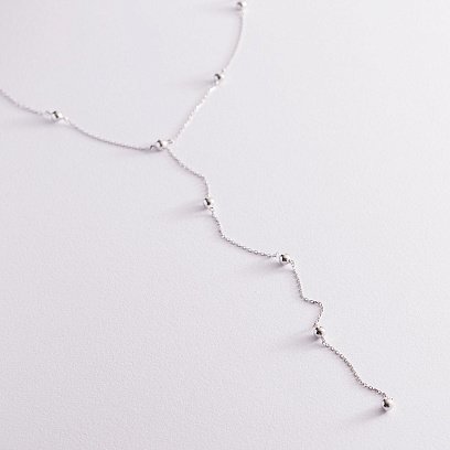 Колье "Шарики" в белом золоте кол01948 №2
