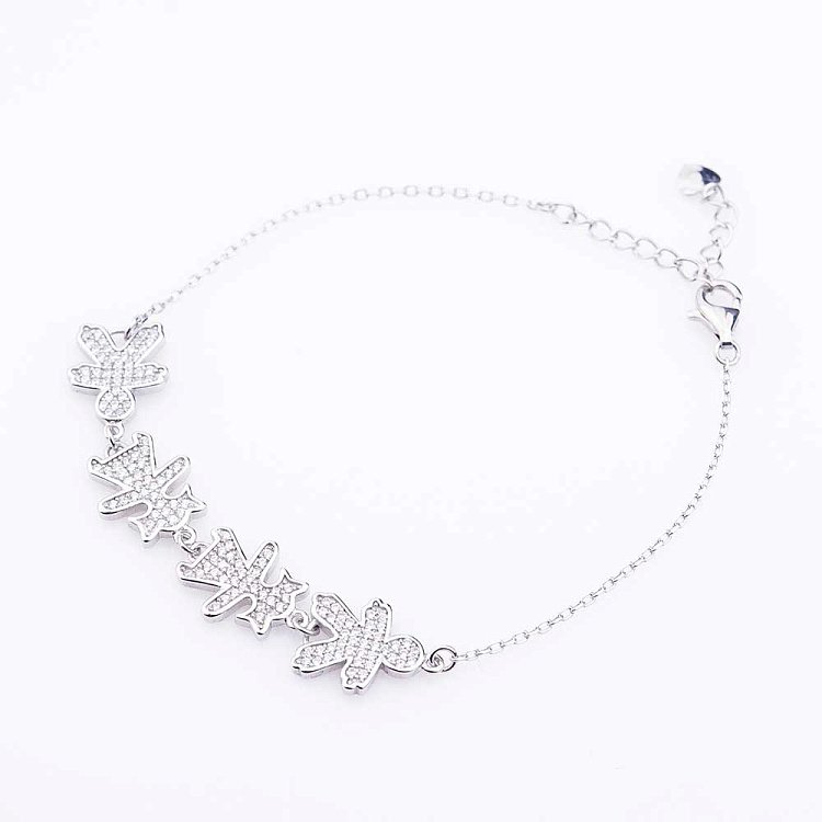 Серебряный браслет "Мальчики и девочки" с фианитами 14994 от ювелирного магазина Оникс