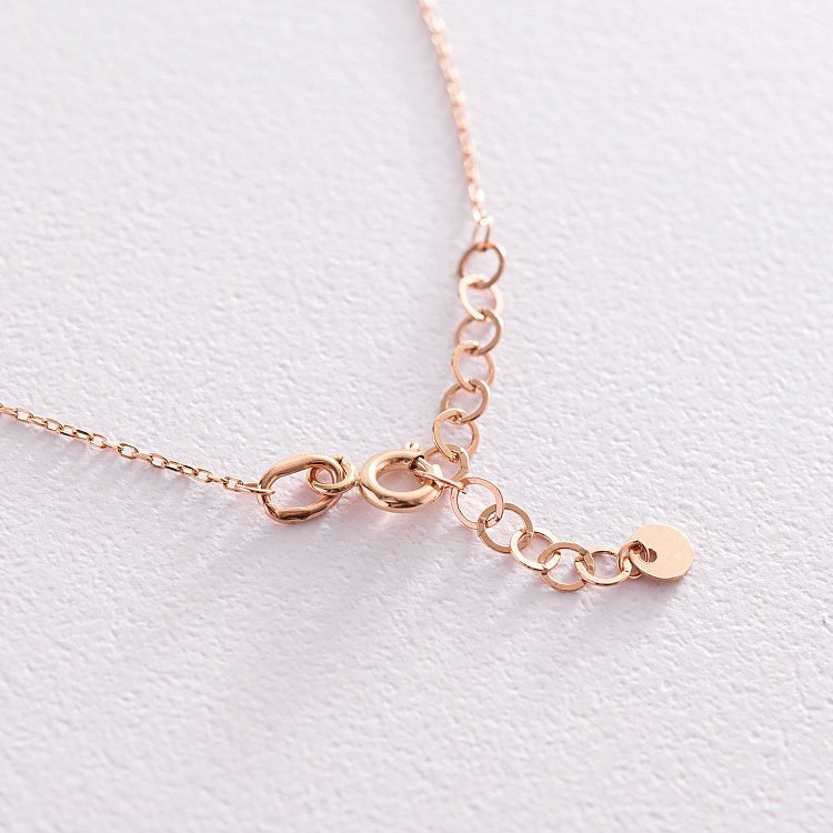 Золоте кольє з літерою "К" (фіаніти) кол01255К від ювелірного магазину Онікс - 6