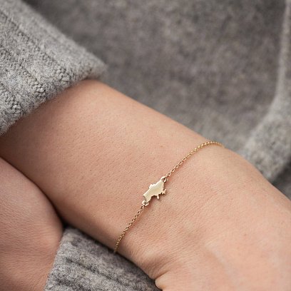 Браслет "Карта України" у жовтому золоті з2092ж №2