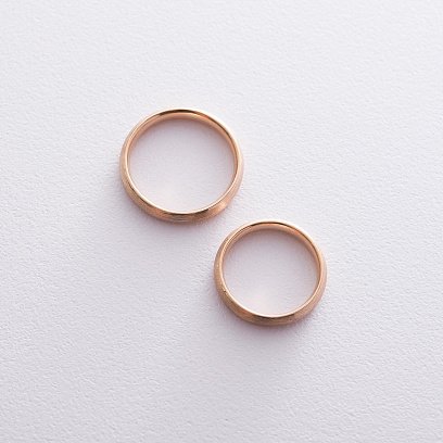 Золота обручка 4 мм (матове) обр00404 №2