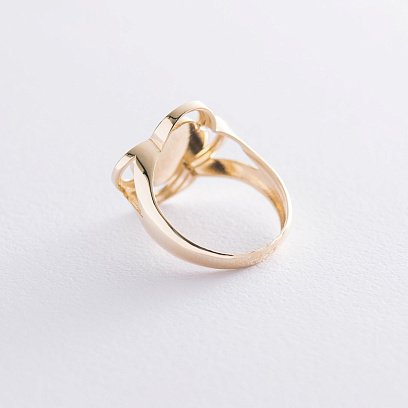 Кольцо "Клевер" в желтом золоте (эмаль) к06550 №4