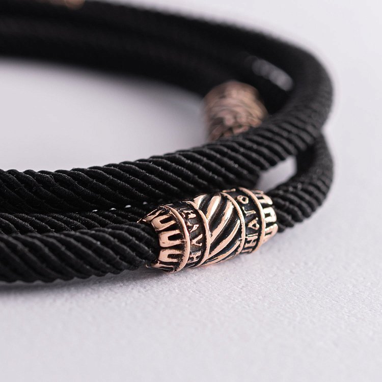 Шовковий шнурок з золотою застібкою Ш0033-4в/д4з від ювелірного магазину Онікс - 1