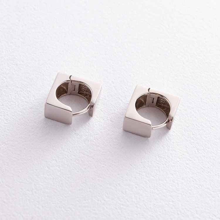 Серьги "Риск" в белом золоте с06994 от ювелирного магазина Оникс - 6