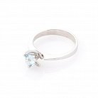 Золотое помолвочное кольцо с голубым топазом к02602 от ювелирного магазина Оникс - 1