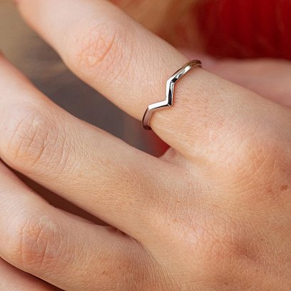 Кольцо "Viola" в белом золоте к07481 №2