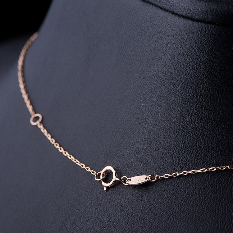 Золотое колье "Сердечко с крестиком" кол01049 от ювелирного магазина Оникс - 2