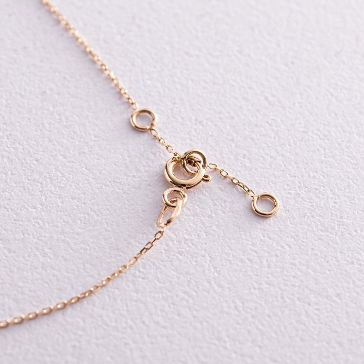 Браслет "Монетки та кульки" з перлами на ногу (жовте золото) б05368 від ювелірного магазину Онікс - 4