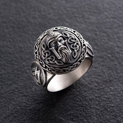 Чоловічий срібний перстень "Вікінг" 424 №8