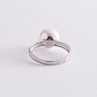 Серебряное кольцо с жемчугом и фианитами 1801/1р-PWT от ювелирного магазина Оникс - 4